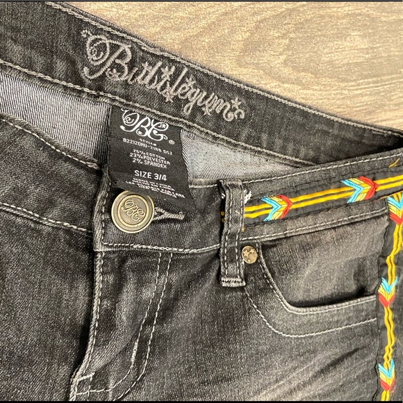 Bubblegum Distressed Raw Hem Embroidered Shorts - Picture 3 of 8